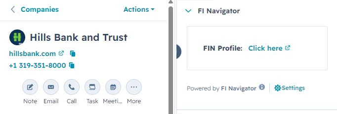 Direct link to FI Navigator